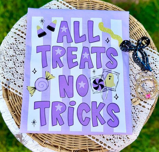 All Treats, No Tricks Halloween DTF Transfer