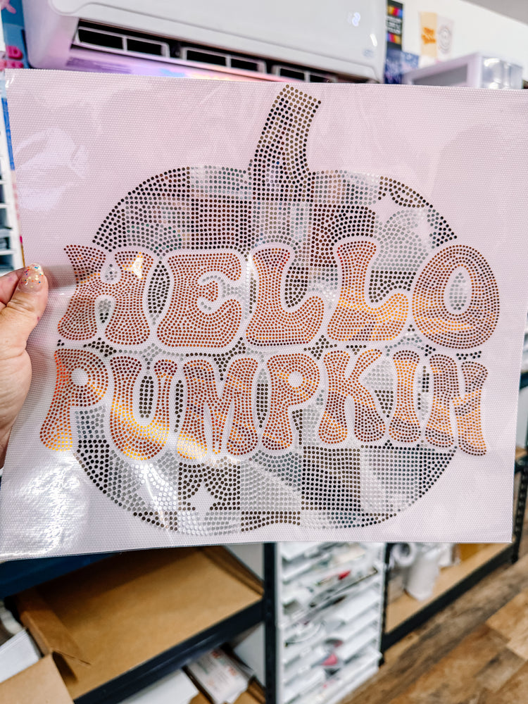 Hello Pumpkin Spangle Transfer