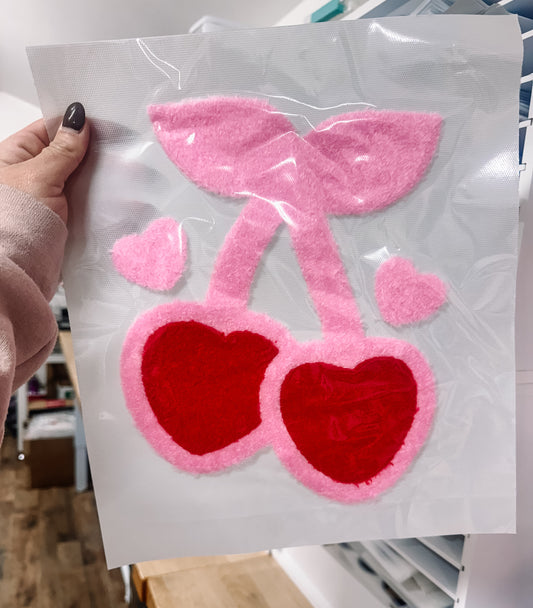 Cherry Hearts Fuzzy Patch (Adult Size)
