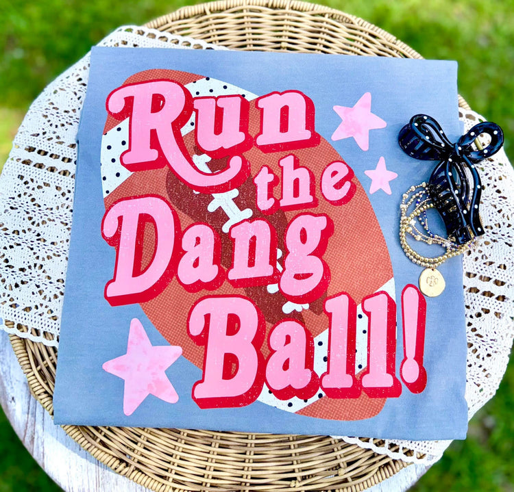 Run the Dang Ball Football DTF Transfer