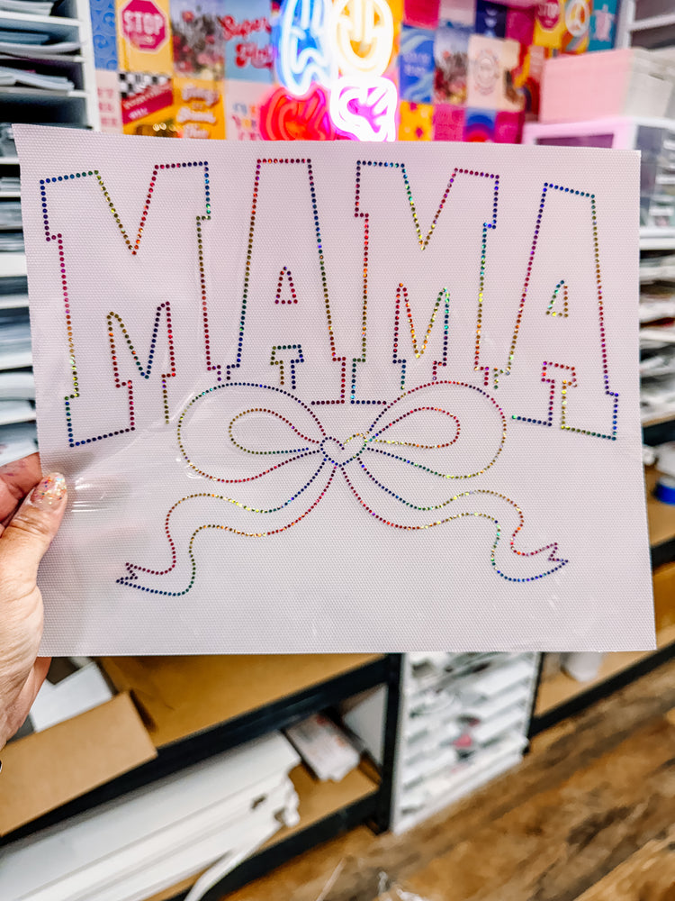 Rainbow Varsity Mama Spangle Transfer