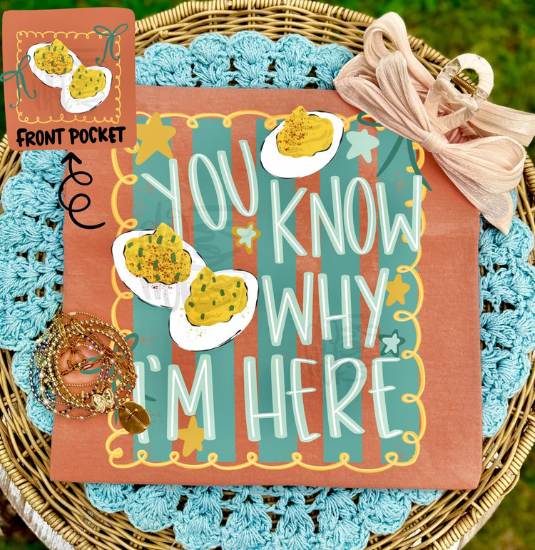You Know Why I'm Here Deviled Eggs Thanksgiving DTF Transfer