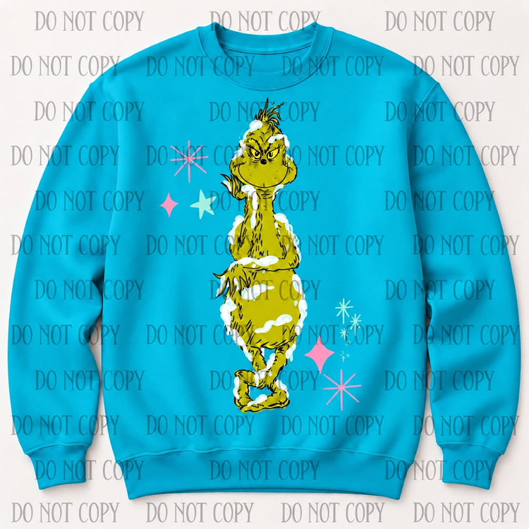 Green Christmas Monster DTF Transfer