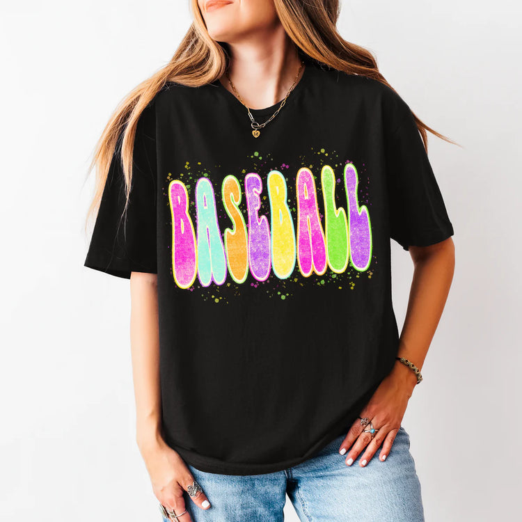 Neon Baseball DTF Transfer