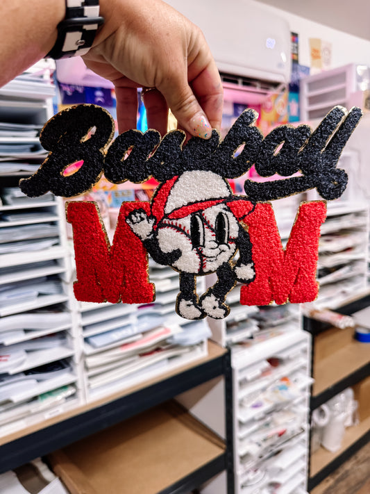 Baseball Mom Chenille Patch (Adult Size)