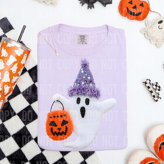Faux Yarn Ghost 2 Halloween DTF Transfer
