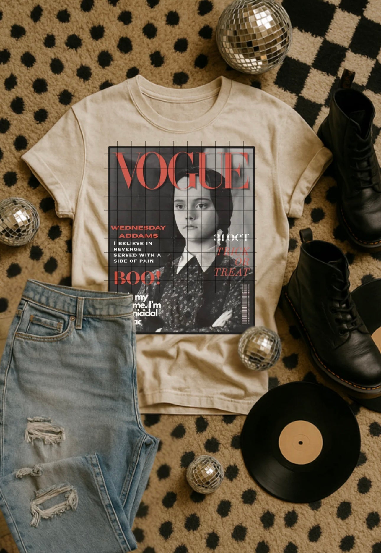 Magazine Wednesday Halloween DTF Transfer