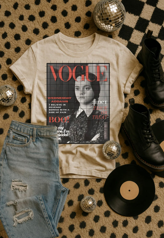 Magazine Wednesday Halloween DTF Transfer