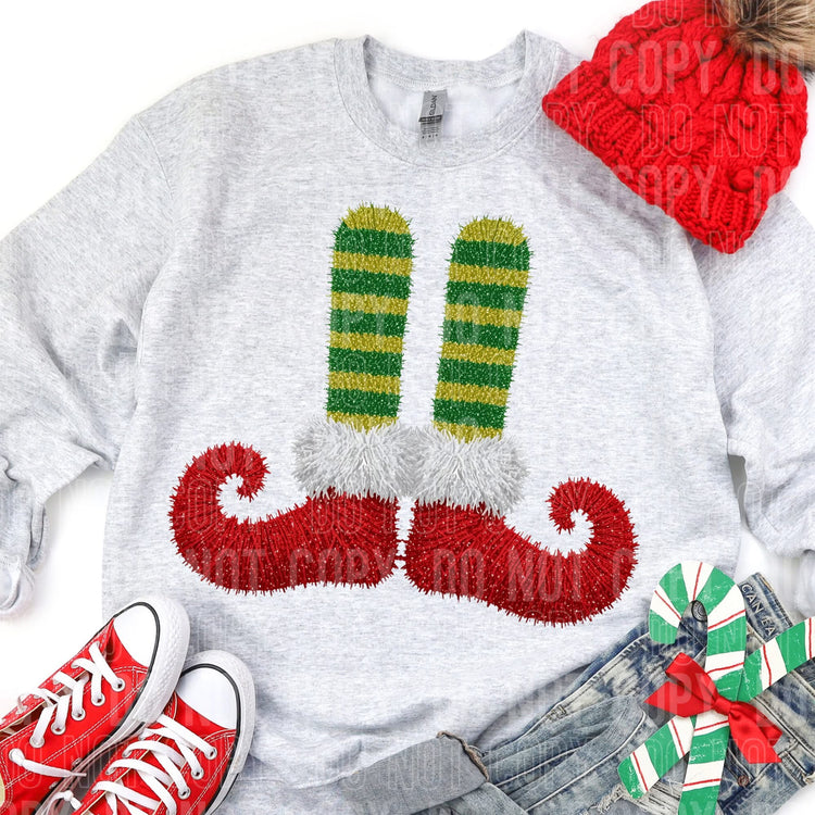 Faux Yarn Elf Feet DTF Transfer