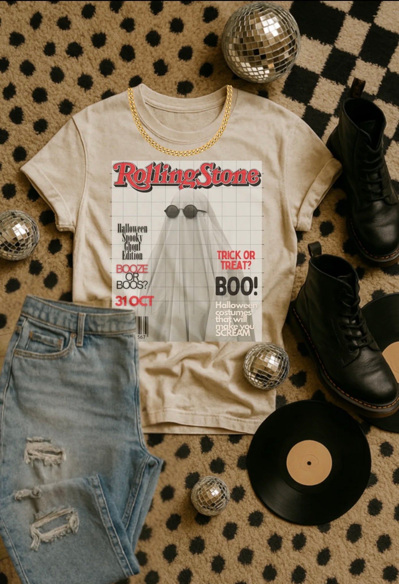 Magazine Ghost Halloween DTF Transfer