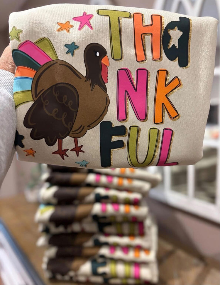 Thankful Turkey Thanksgiving DTF Transfer