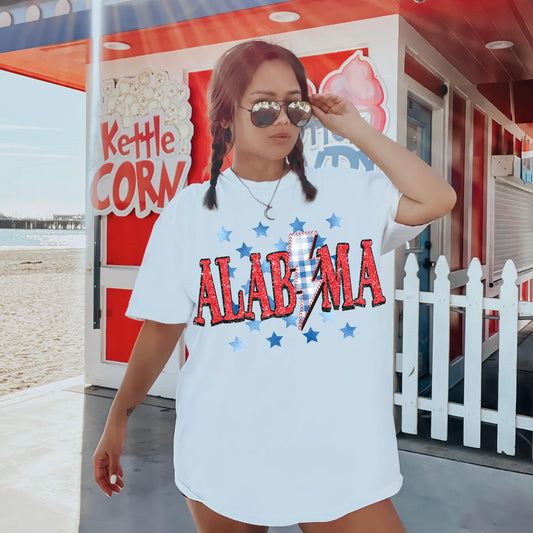 Alabama Red White & Blue DTF Transfer