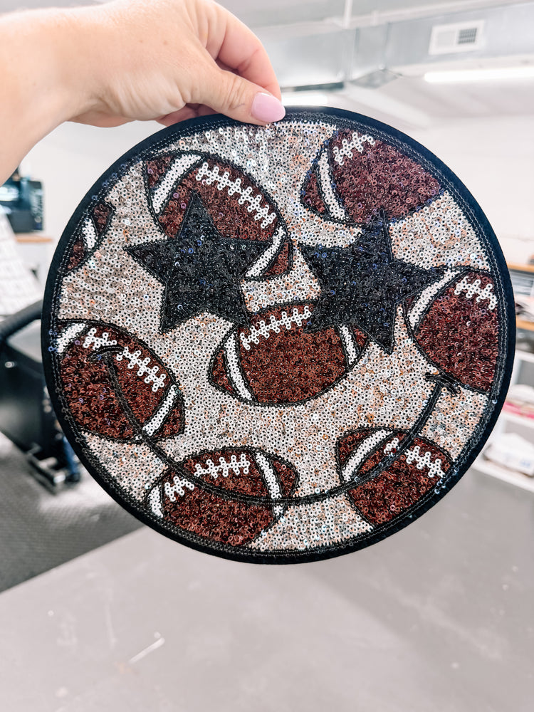 Happy Football Sequin Patch