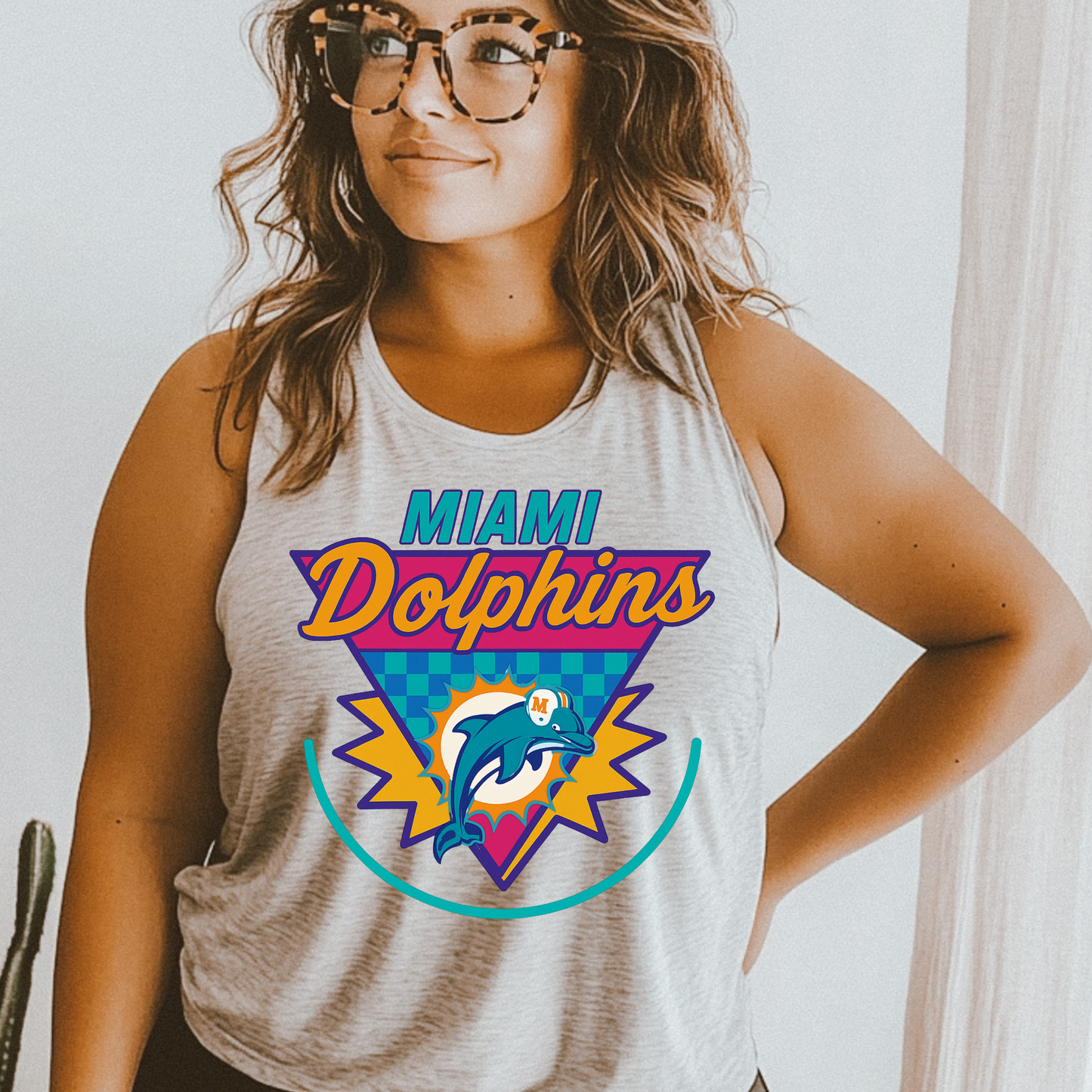 Dolphins Vintage DTF Transfer