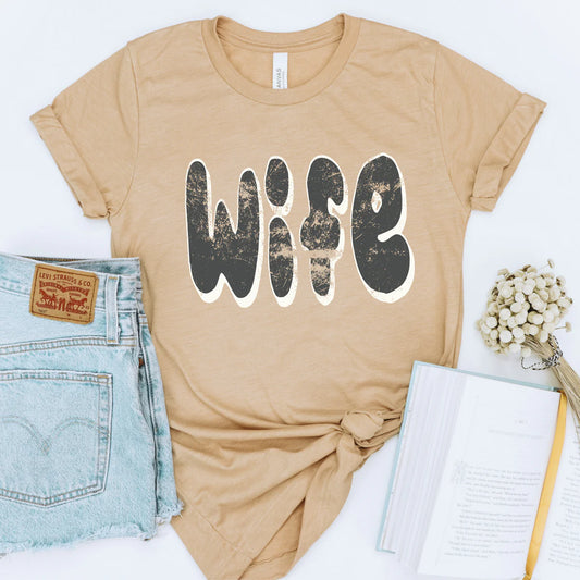 Wife Retro Distressed DTF Transfer