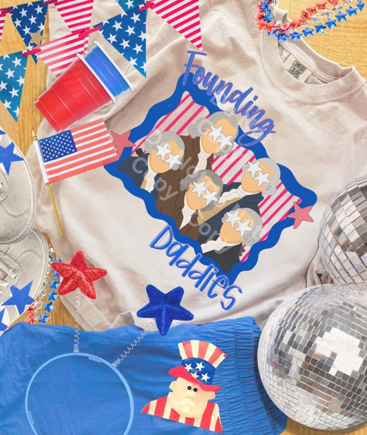 Founding Daddies Version 2 4th of July DTF Transfer