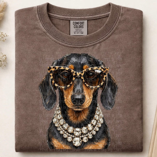 Preppy Weiner Dog DTF Transfer