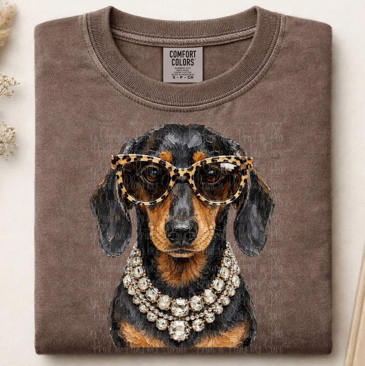 Preppy Weiner Dog DTF Transfer