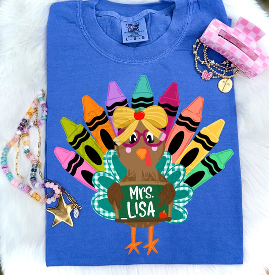 Personalized Thanksgiving Teacher DTF Transfer