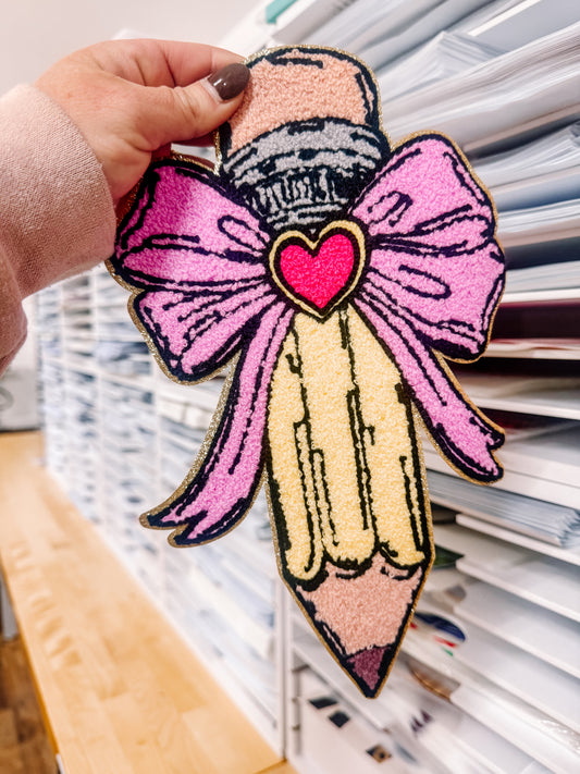 Teacher Pencil Chenille Patch
