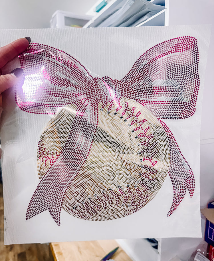 Pink Coquette Softball Spangle Transfer