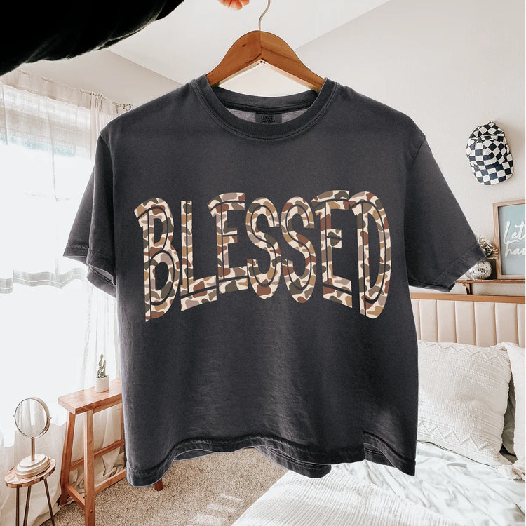 Camo Blessed DTF Transfer