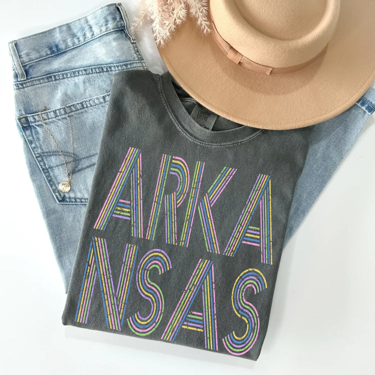Arkansas Retro Lines DTF Transfer