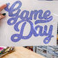 Blue Game Day Spangle Transfer