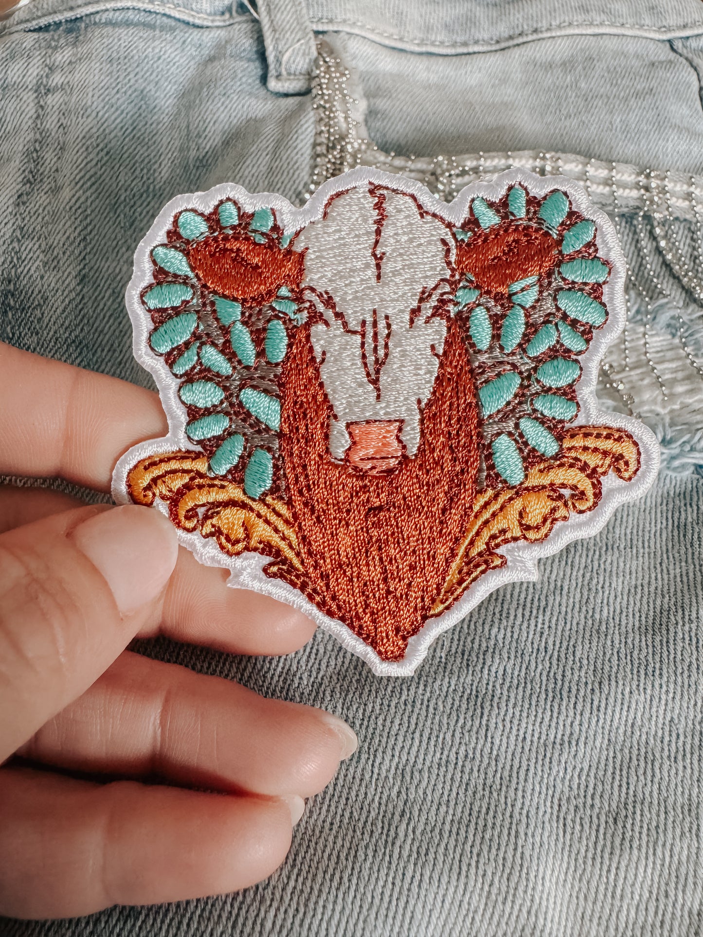 Western Concho Cow Hat/Pocket Patch