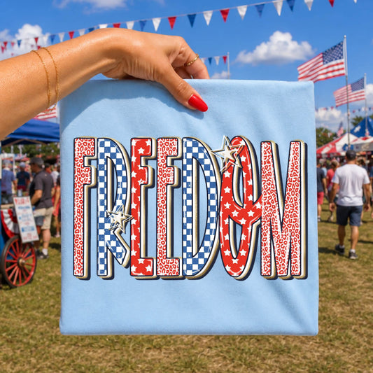 Freedom Trendy 4th of July DTF Transfer