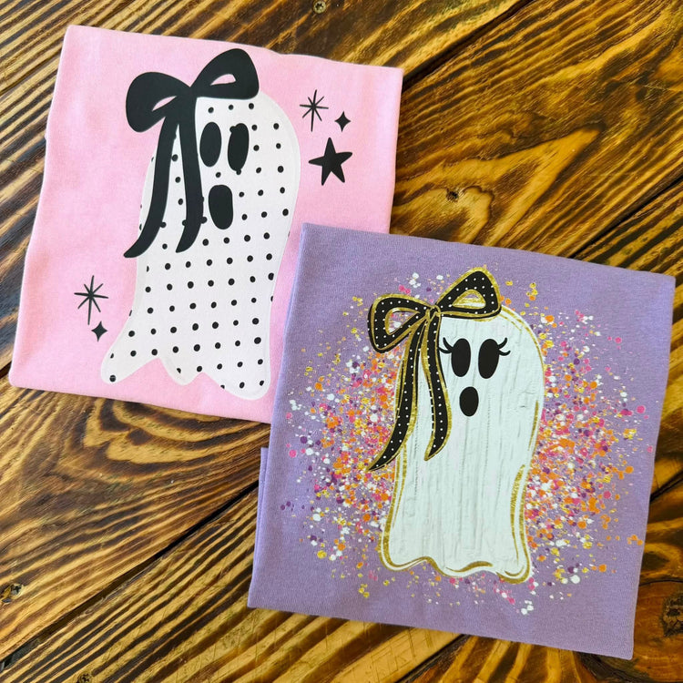 Painted Splatter Ghost DTF Transfer