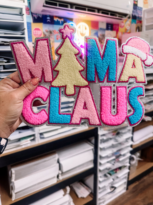 Mama Claus Neon Christmas Patch (Adult Size)