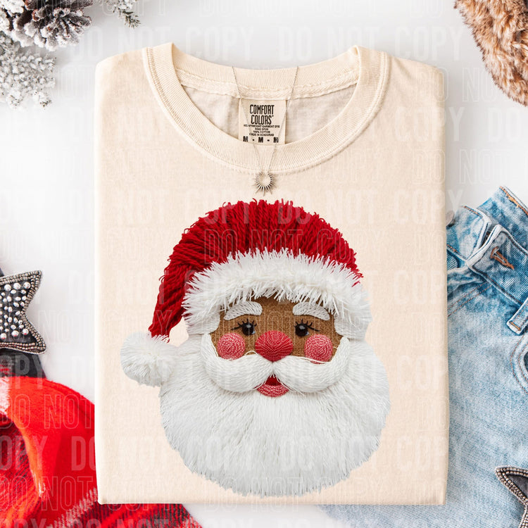 Faux Yarn Santa 3 DTF Transfer