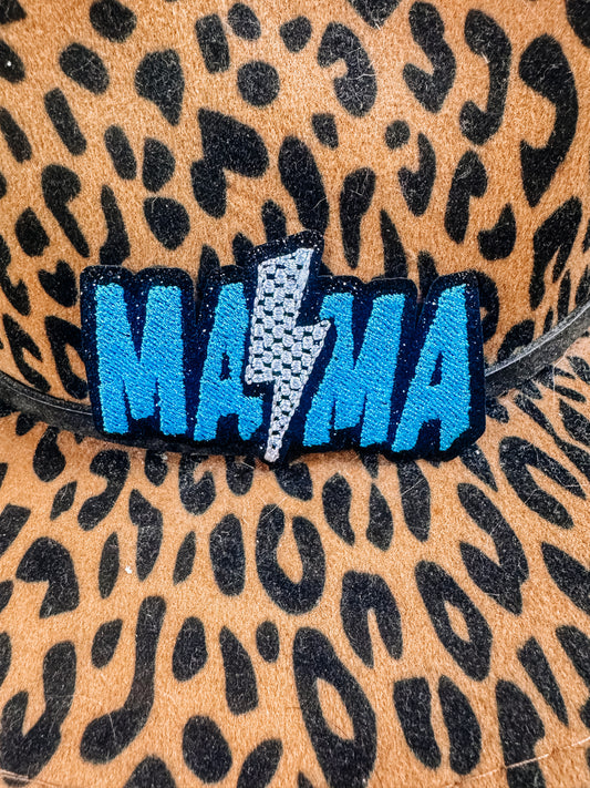 Teal Mama Lightening Bolt Hat/Pocket Patch