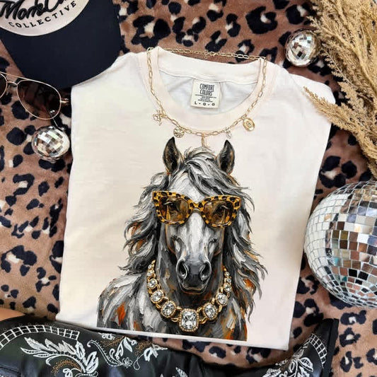 Preppy Horse Mascot/Mustang DTF Transfer