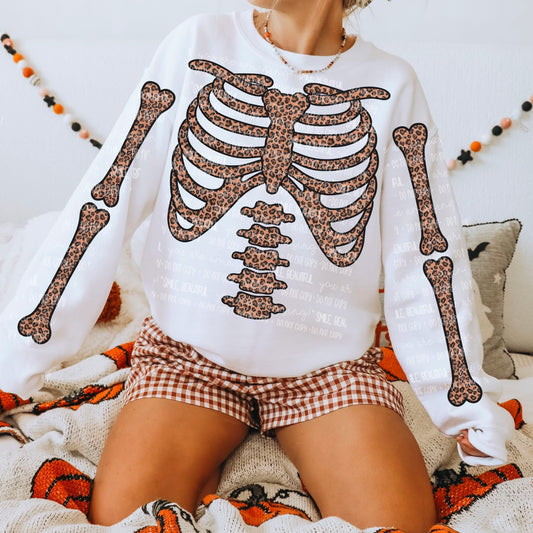 Leopard Rib Cage Halloween DTF Transfer