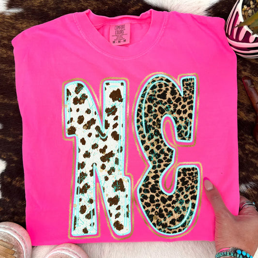 Animal Print Nebraska DTF Transfer