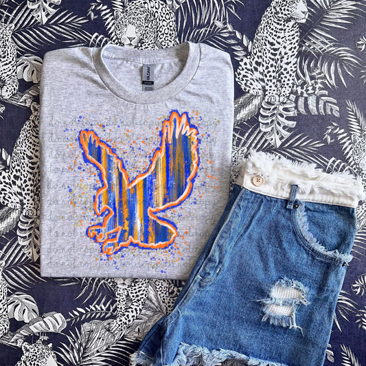 Brushstroke Auburn War Eagles DTF Transfer