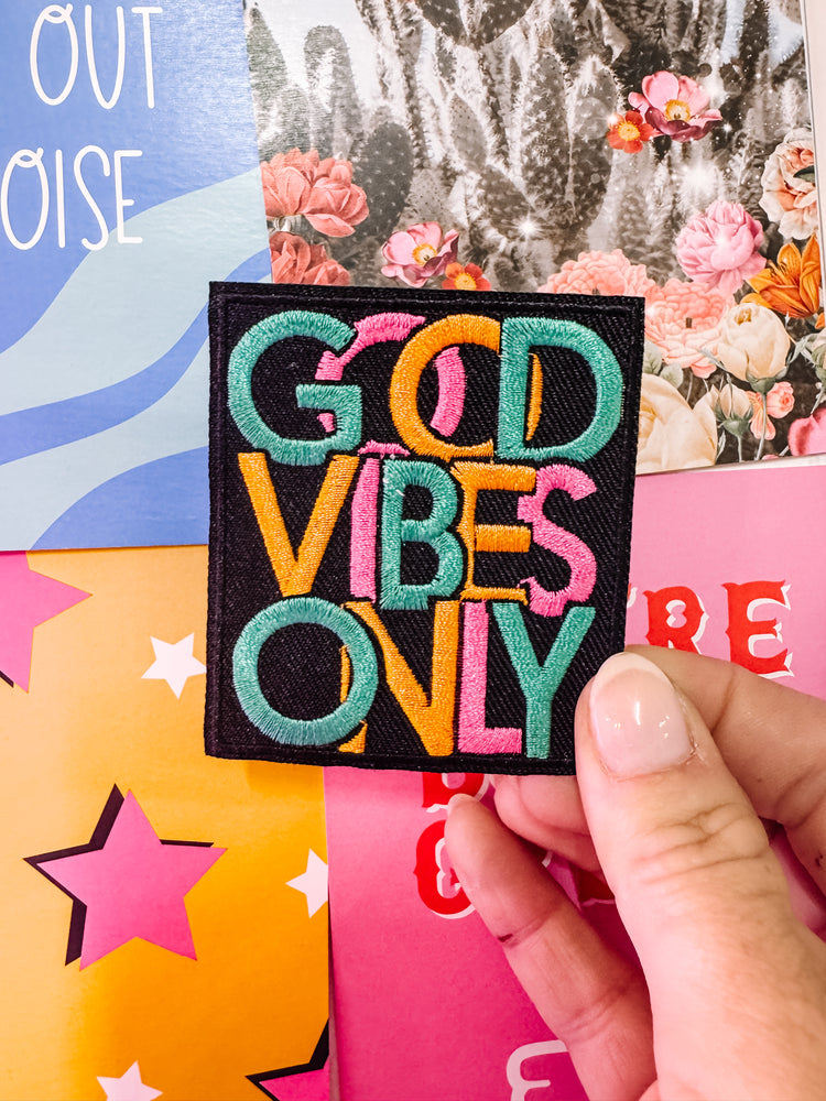 Good Vibes Only Snarky Hat/Pocket Patch