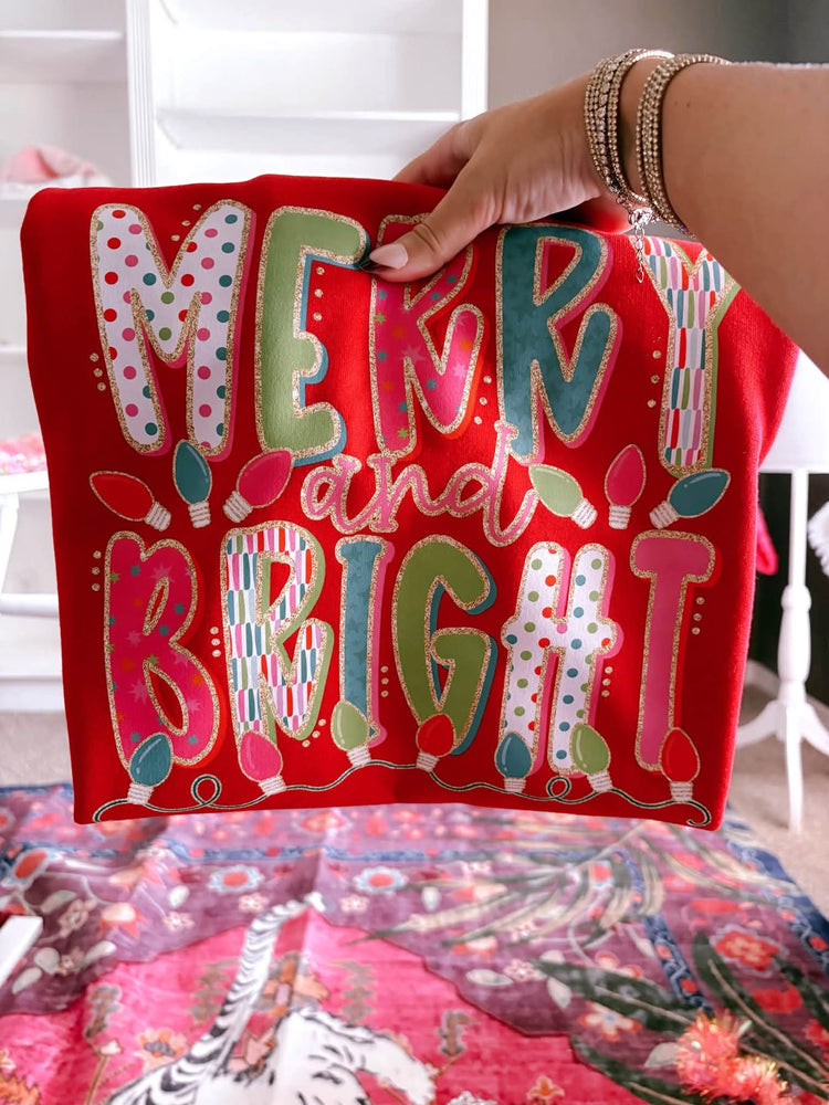 Merry & Bright Christmas DTF Transfer