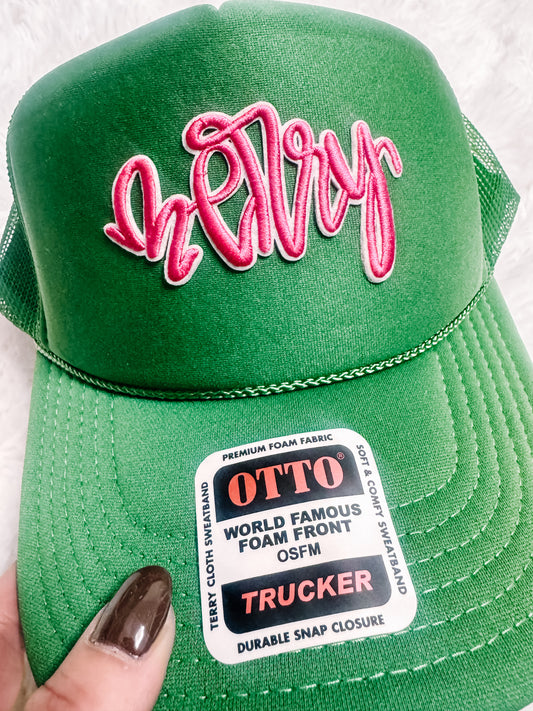 Pink Merry 3D Embroidered Hat/Pocket Patch