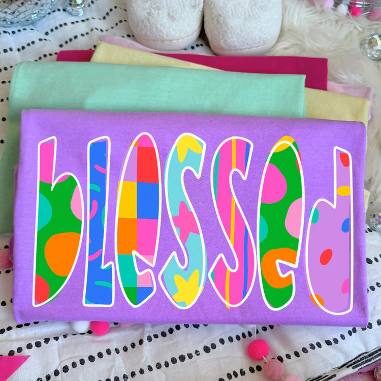 Groovy Blessed DTF Transfer
