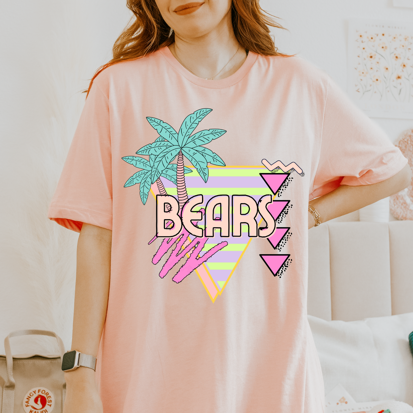 Bears Palm Tree Mascot DTF Transfer