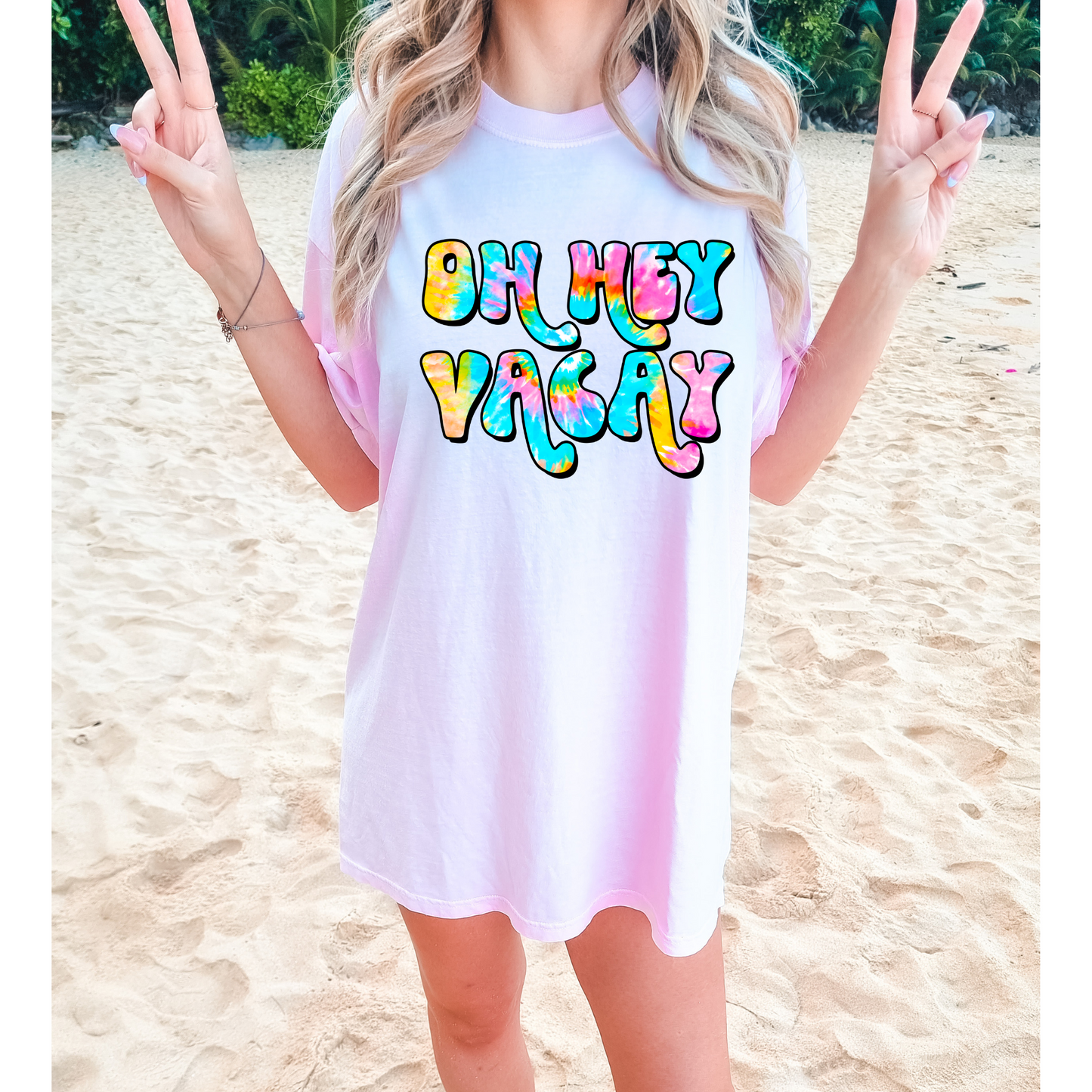 Oh Hey Vacay Tie Dye DTF Transfer