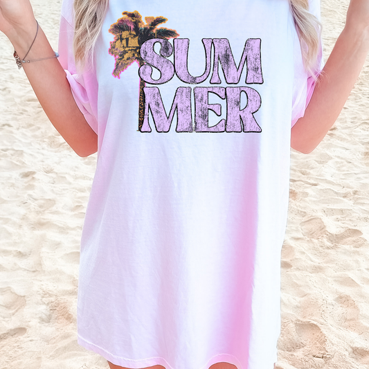 Distressed Palm Trees Summer DTF Transfers