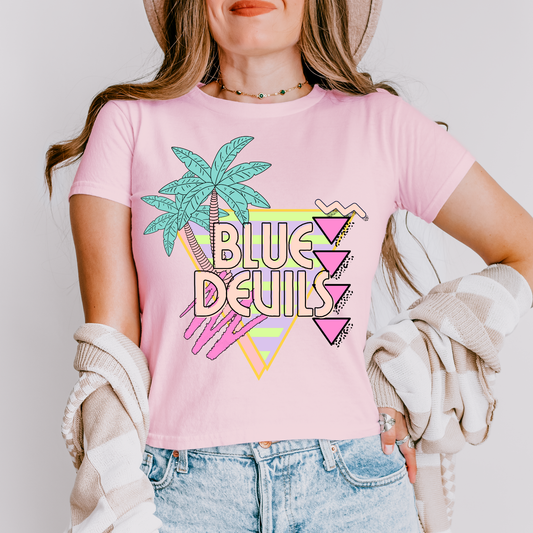 Blue Devils Palm Tree Mascot DTF Transfer