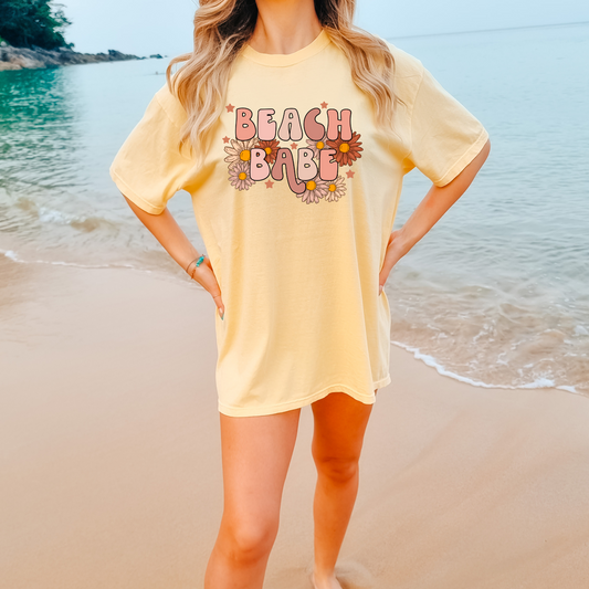 Floral Retro Beach Babe DTF Transfer