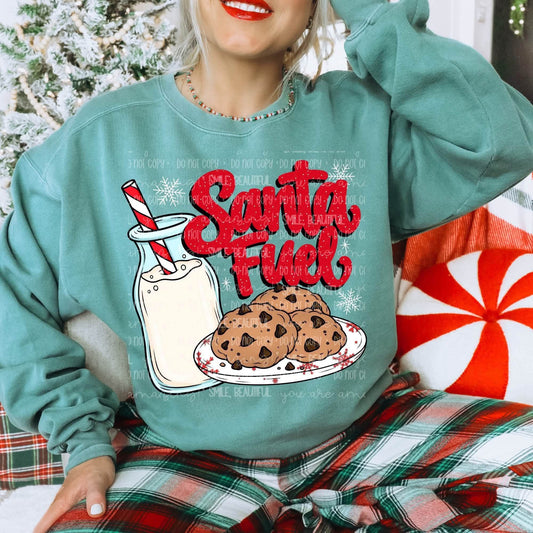 Santa Fuel Christmas DTF Transfer