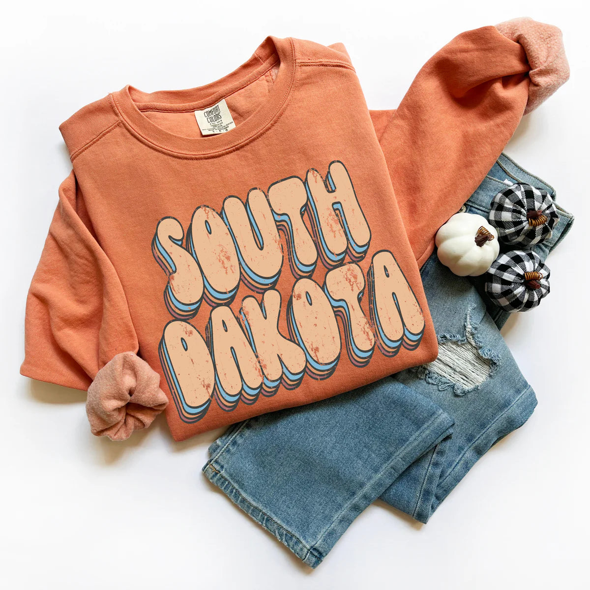 South Dakota Retro Distressed DTF Transfer