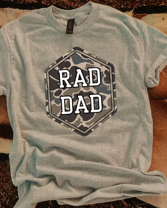 Camo Rad Dad DTF Transfer